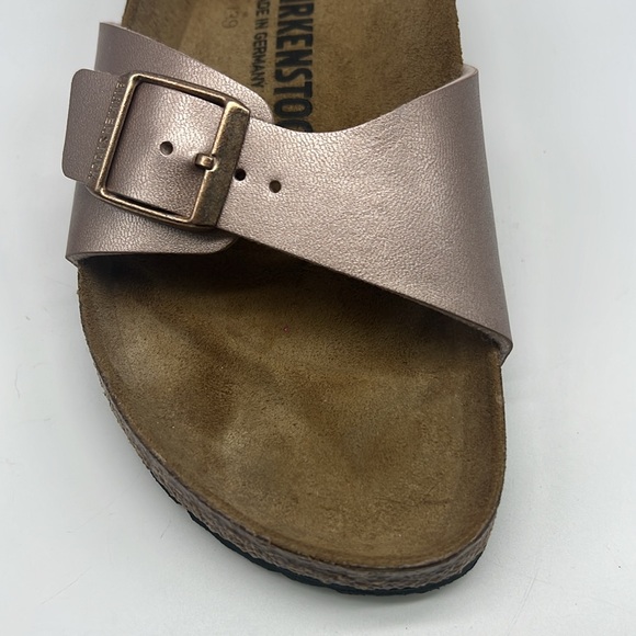 Birkenstock - Madrid Birko Flor One Adjustable Strap Slip On Copper Sandal SZ 9 - Picture 12 of 16